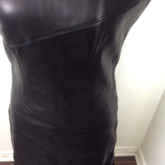 Soft Leather Sleeveless Back Dress - Picture 7 of 9